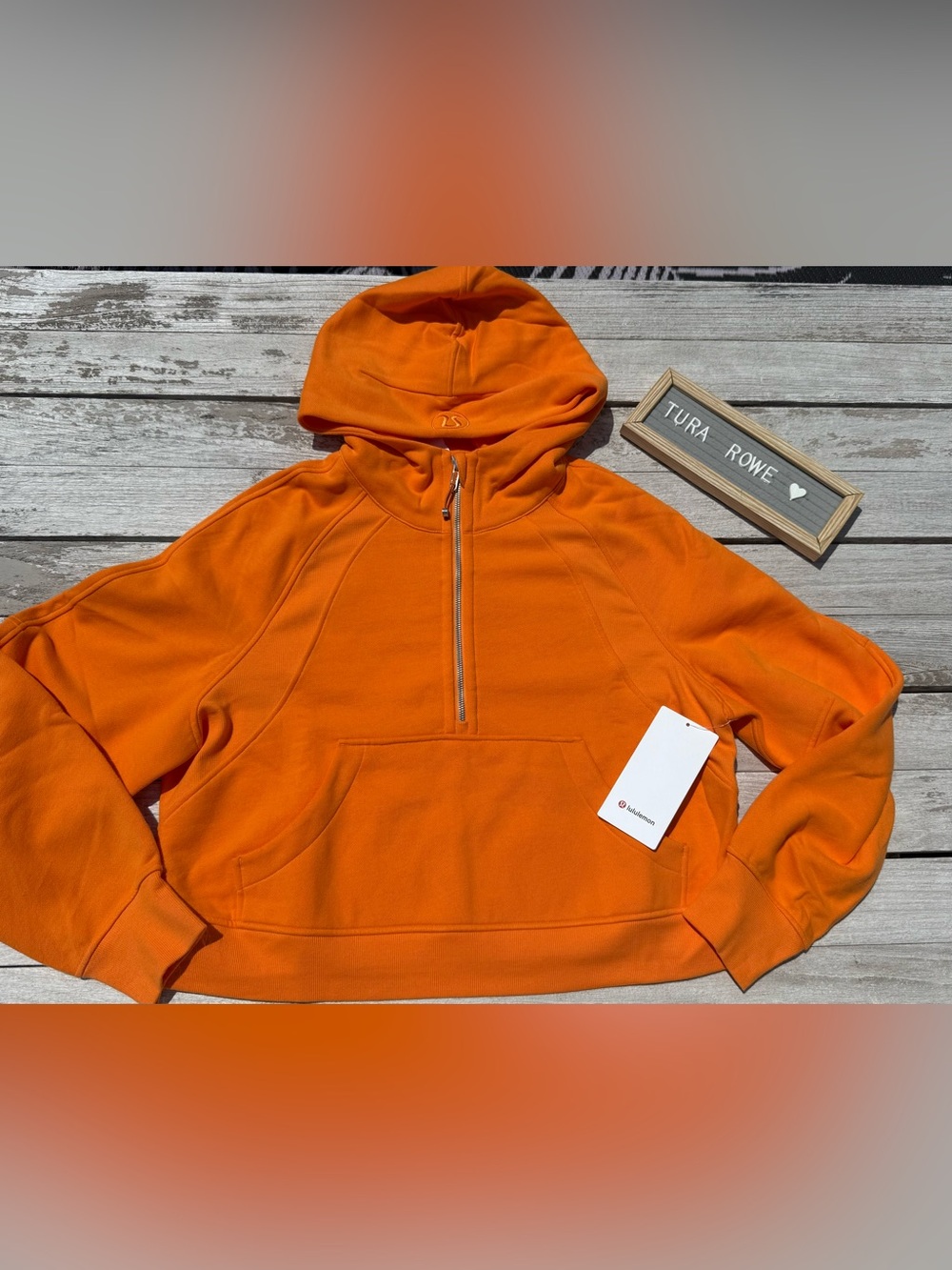 Lululemon Scuba Oversized Half Zip Hoodie‎ Tiger Orange M/L NWT 🧡🐯